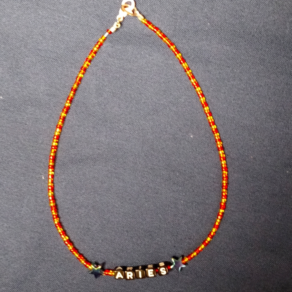 Handmade "Aries" Zodiac choker
